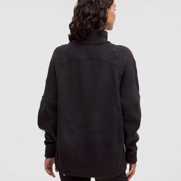 Lululemon Scuba Tumbled Fleece Funnel-Neck Half Zip – Black (XS/S) - Picture 3 of 10